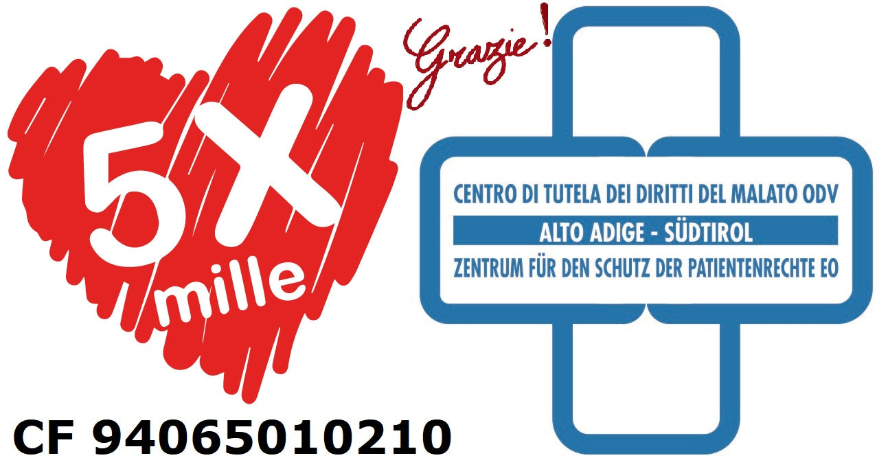 Il tuo 5x1000 al Centro di Tutela dei Diritti del Malato Alto Adige ODV CF 94065010210